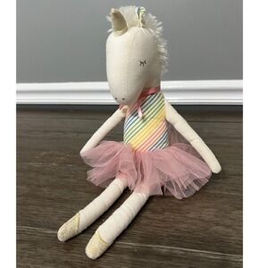 Alimrose Yvette Unicorn Ballerina Doll Rose Garden Plush 18"
